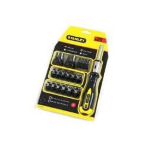 BLACK AND DECKER STANLEY 0-54-925 SET PORTAINSERTI CON 27 INSERTI VARI COLORE GIALLO/NERO